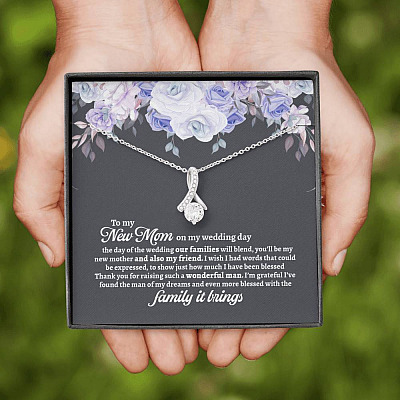 To My New Mom On My Wedding Day You'll Be My New Mother And Also My Friend Alluring Beauty Pendant Necklace - Mother In Law Gift