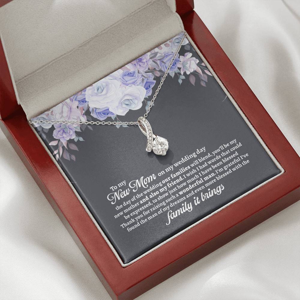 To My New Mom On My Wedding Day You'll Be My New Mother And Also My Friend Alluring Beauty Pendant Necklace - Mother In Law Gift