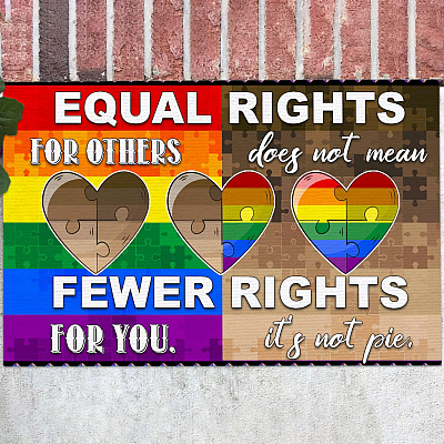 Equal Rights For Others Does Not Mean Fewer Rights For You Doormat - Equal Rights Indoor Outdoor Doormat