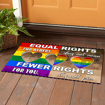 Alternative view of Equal Rights For Others Does Not Mean Fewer Rights For You Doormat - Equal Rights Indoor Outdoor Doormat