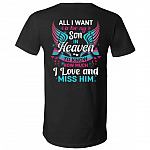 son in heaven, Black, V-Neck T-Shirt