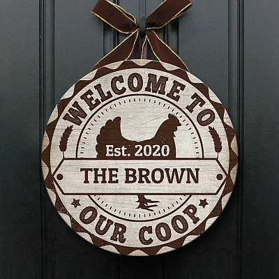 Wooden Door Sign
