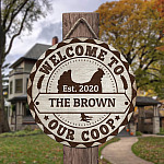 12NH. Our Coop Door Sign Mockup 3