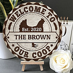 12NH. Our Coop Door Sign Mockup 5