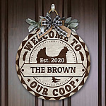 12NH. Our Coop Door Sign Mockup 7
