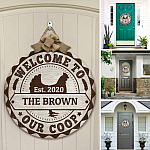 12NH. Our Coop Door Sign Mockup 12