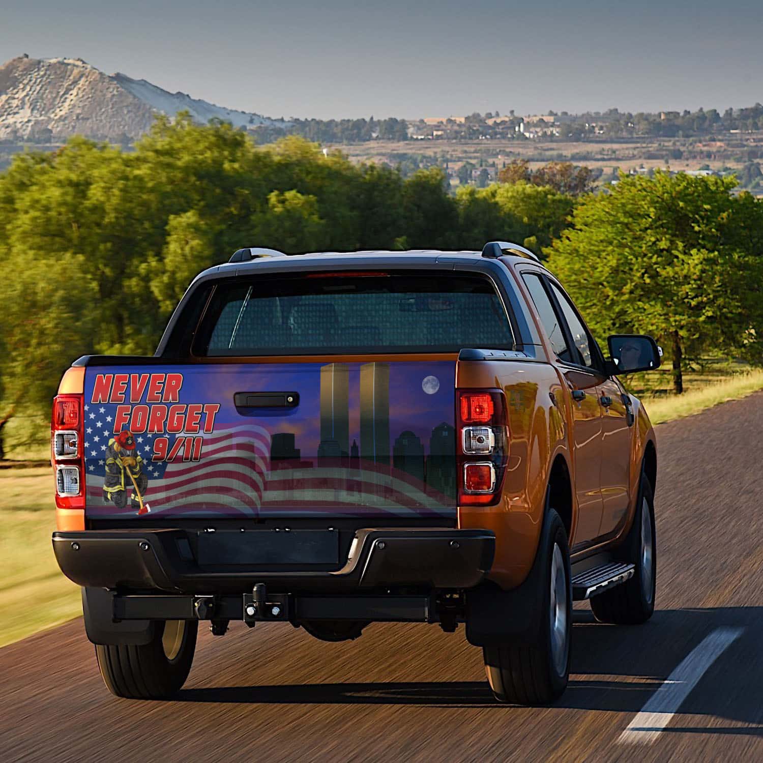 13 HG UU TIEN. 9 11 Never Forget Wrap (5) Tailgate Wrap Mockup 8