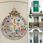 8O. Serve The Lord-sample design Door Sign Mockup 12