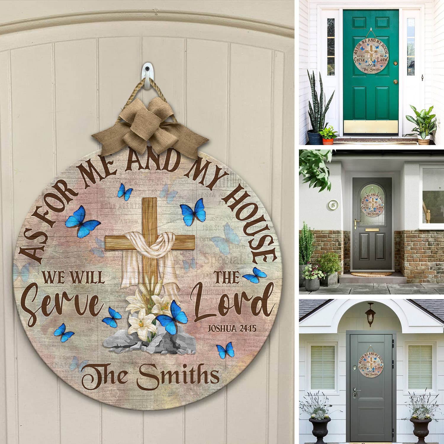 8O. Serve The Lord-sample design Door Sign Mockup 12