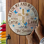8O. Serve The Lord-sample design Door Sign Mockup 13
