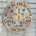 8O. Serve The Lord-sample design Door Sign Mockup 14