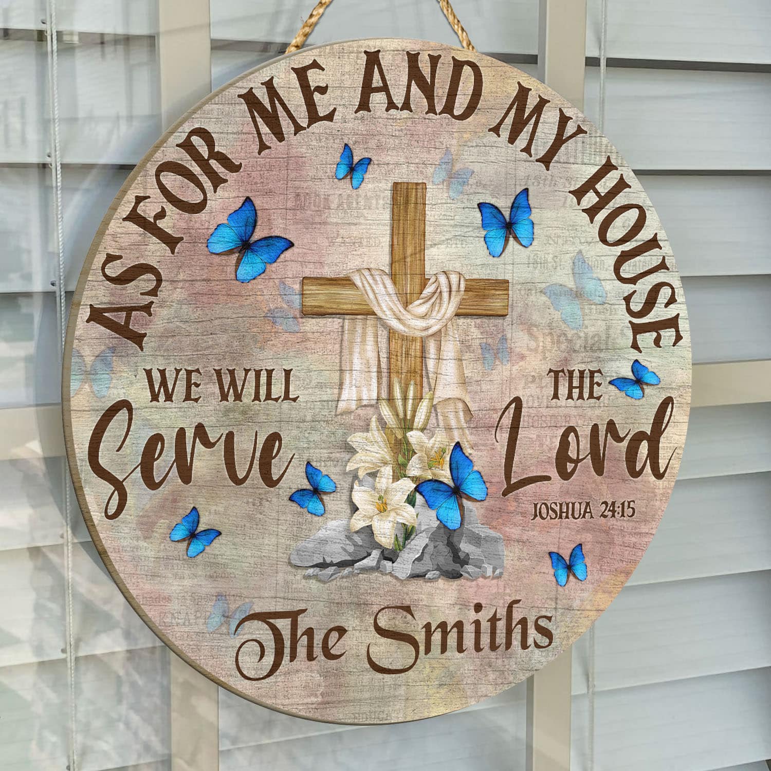8O. Serve The Lord-sample design Door Sign Mockup 14
