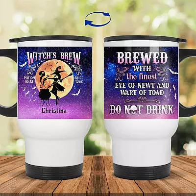 14 oz. White Travel Mug