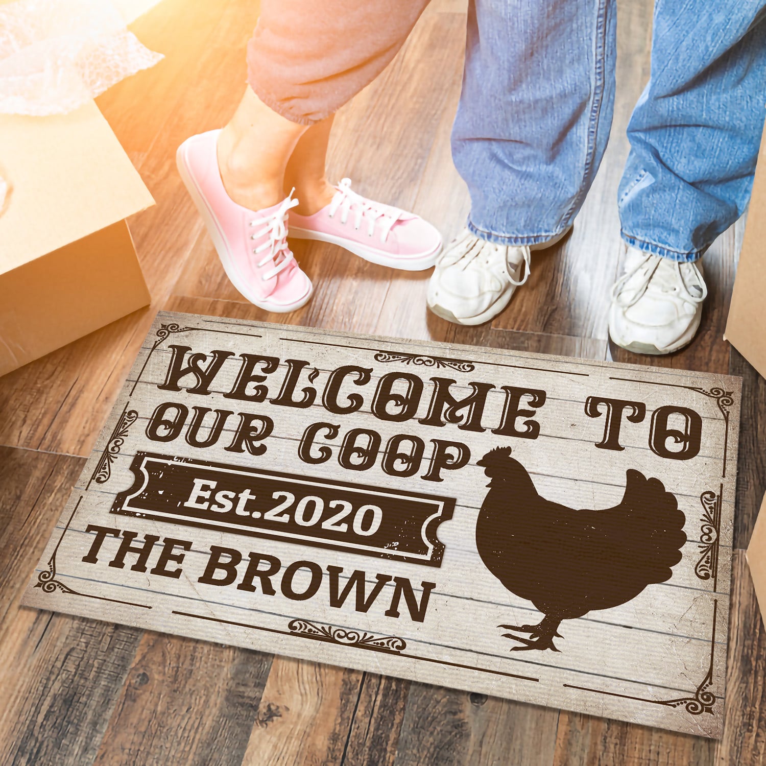 sample design Doormat mockup 6