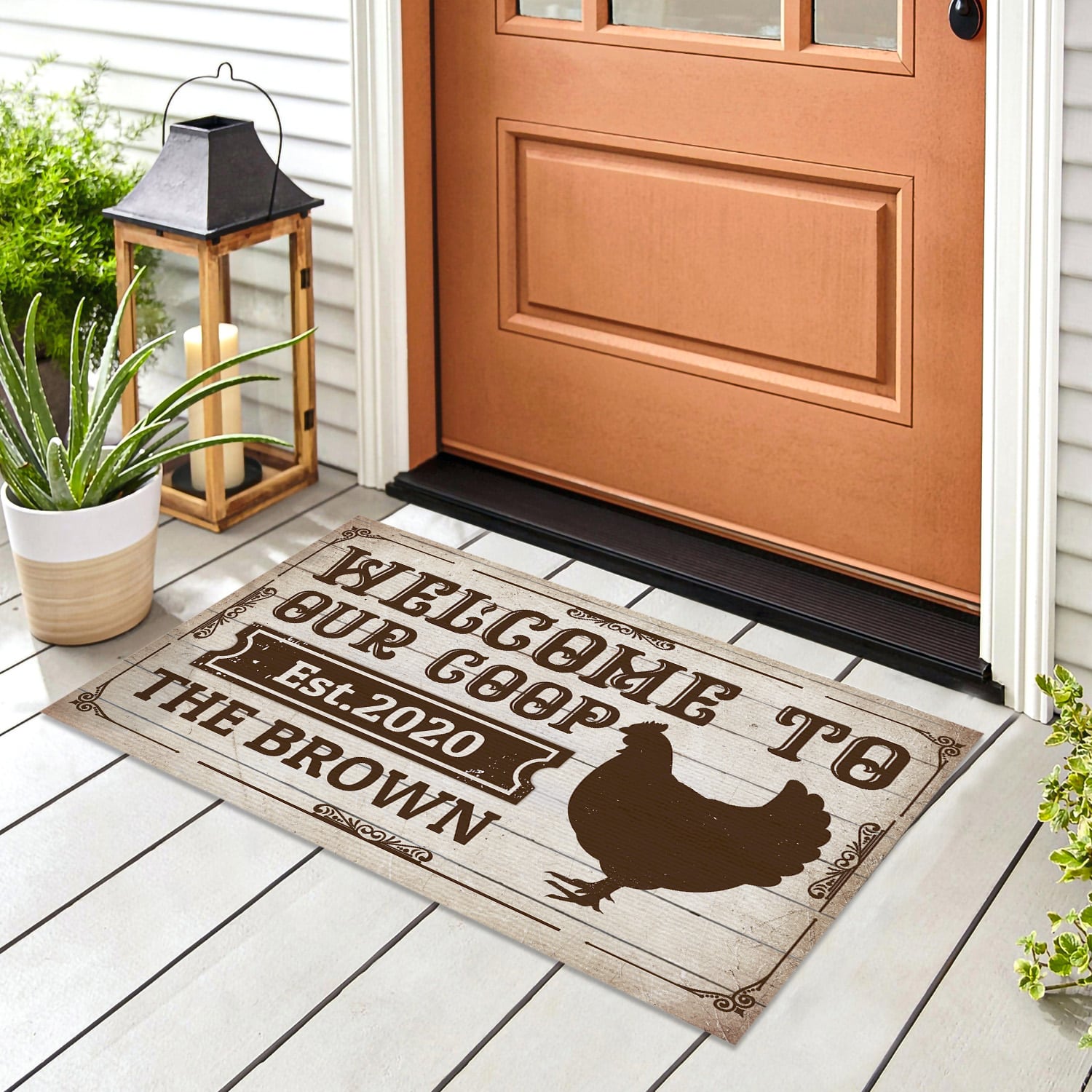 sample design Doormat mockup 8