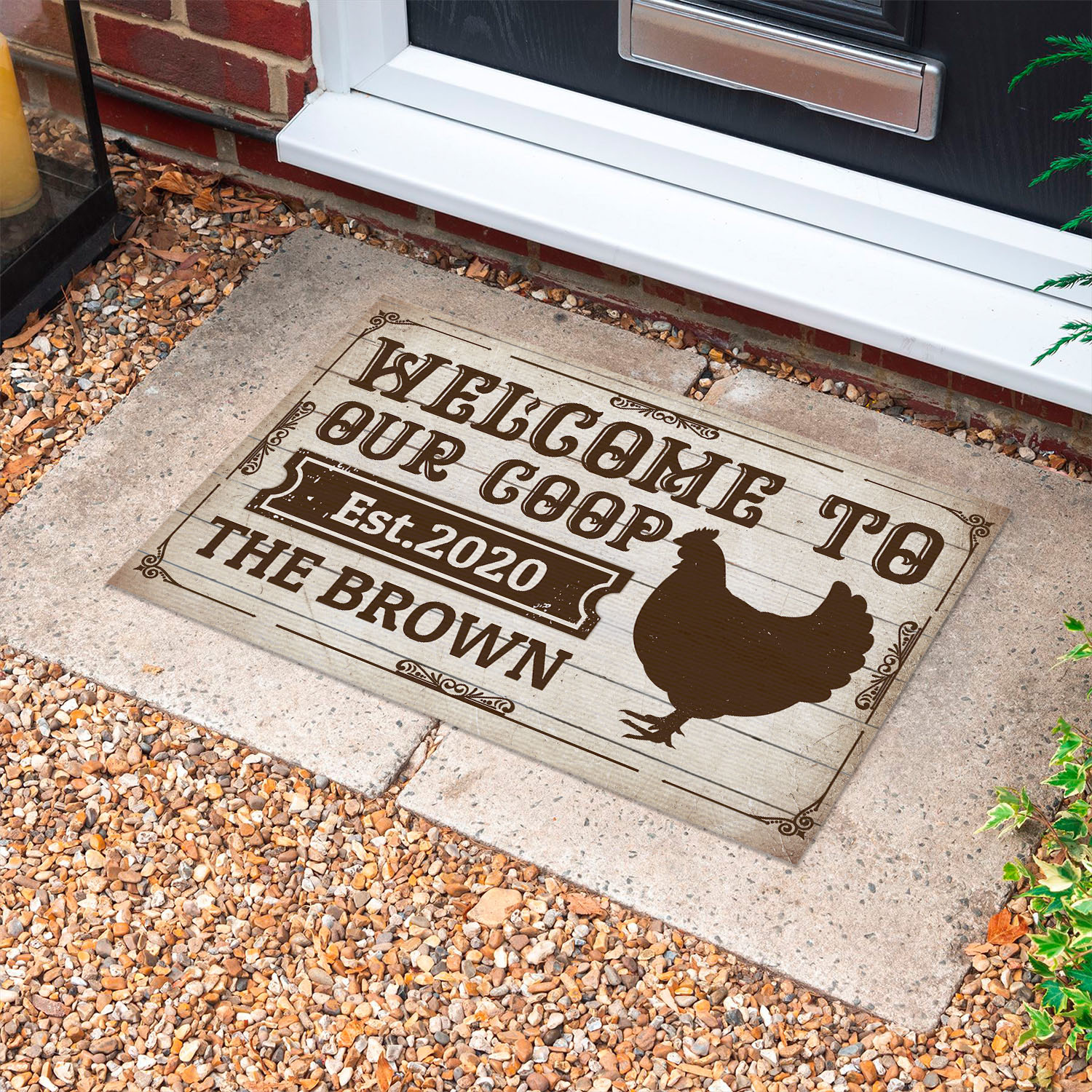 sample design Doormat mockup 10fx