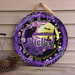 4KNG. Wicked Halloween Door Sign Mockup 4