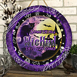 4KNG. Wicked Halloween Door Sign Mockup 6