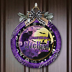 4KNG. Wicked Halloween Door Sign Mockup 7