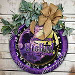 4KNG. Wicked Halloween Door Sign Mockup 11
