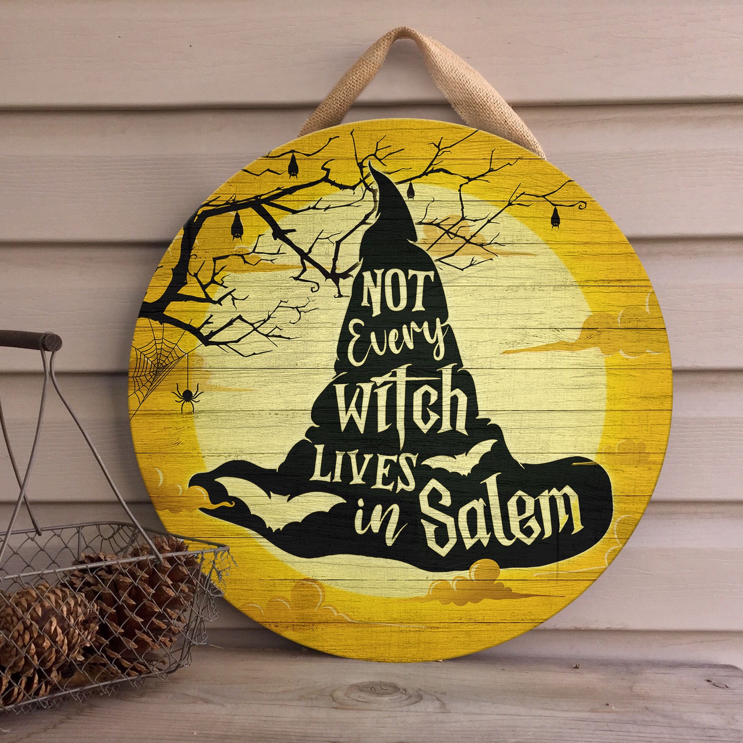 9LV. Not Every Witch () Door Sign Mockup 4