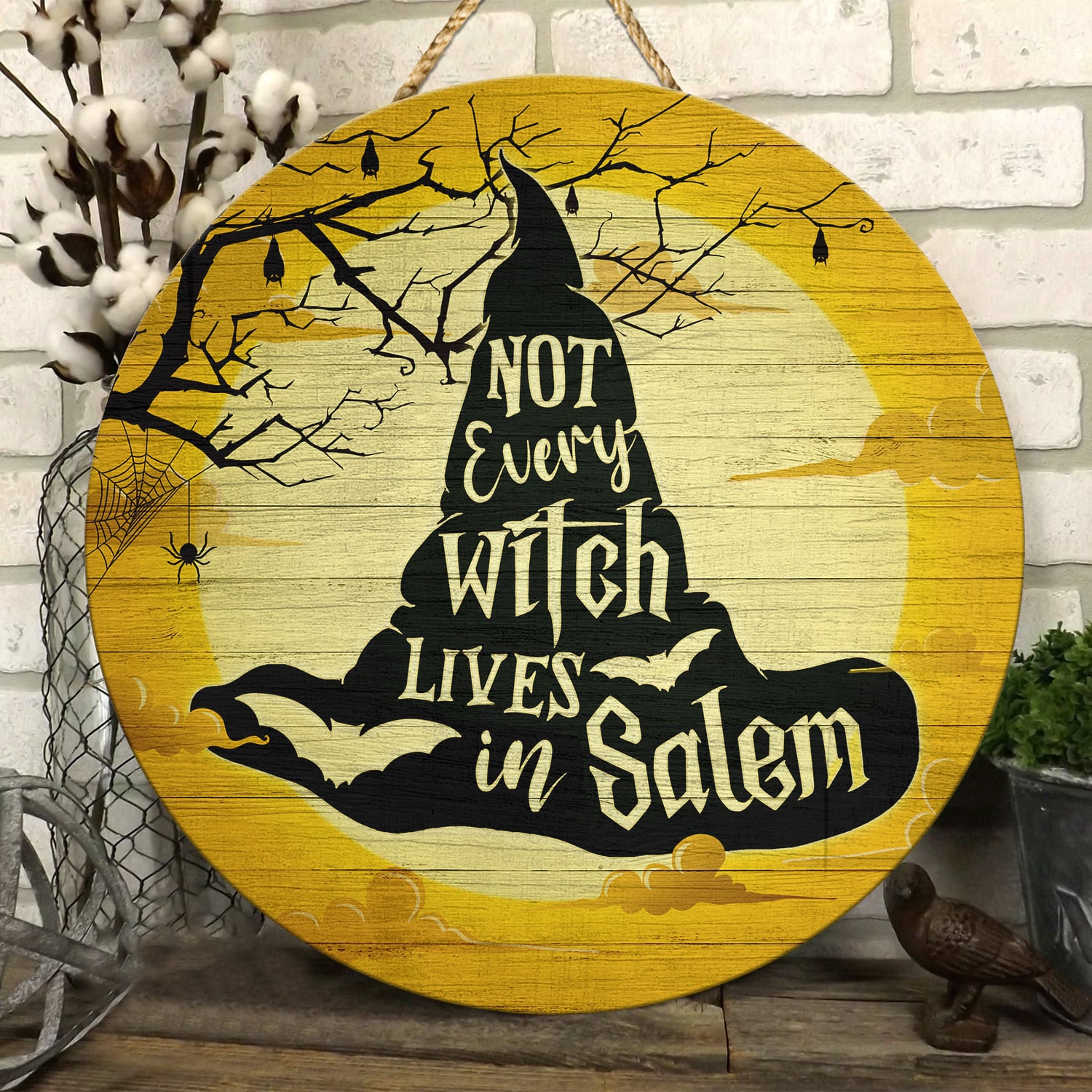 9LV. Not Every Witch () Door Sign Mockup 6