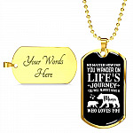 No Matter How Far You Wander On Life's Journey You Will Always Have A Mama Who Loves You Dog Tag Pendant Necklace