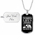 No Matter How Far You Wander On Life's Journey You Will Always Have A Mama Who Loves You Dog Tag Pendant Necklace