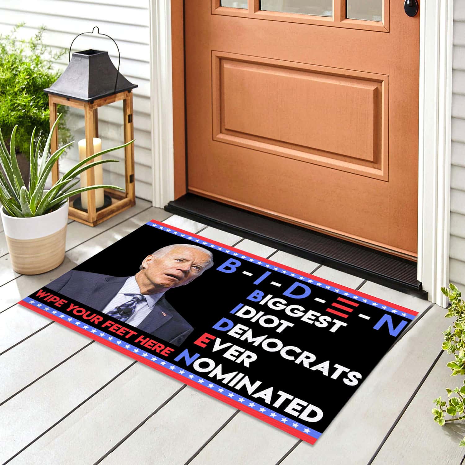 5VT. UU TIEN Biden Biggest Idiot Doormat Doormat mockup 8