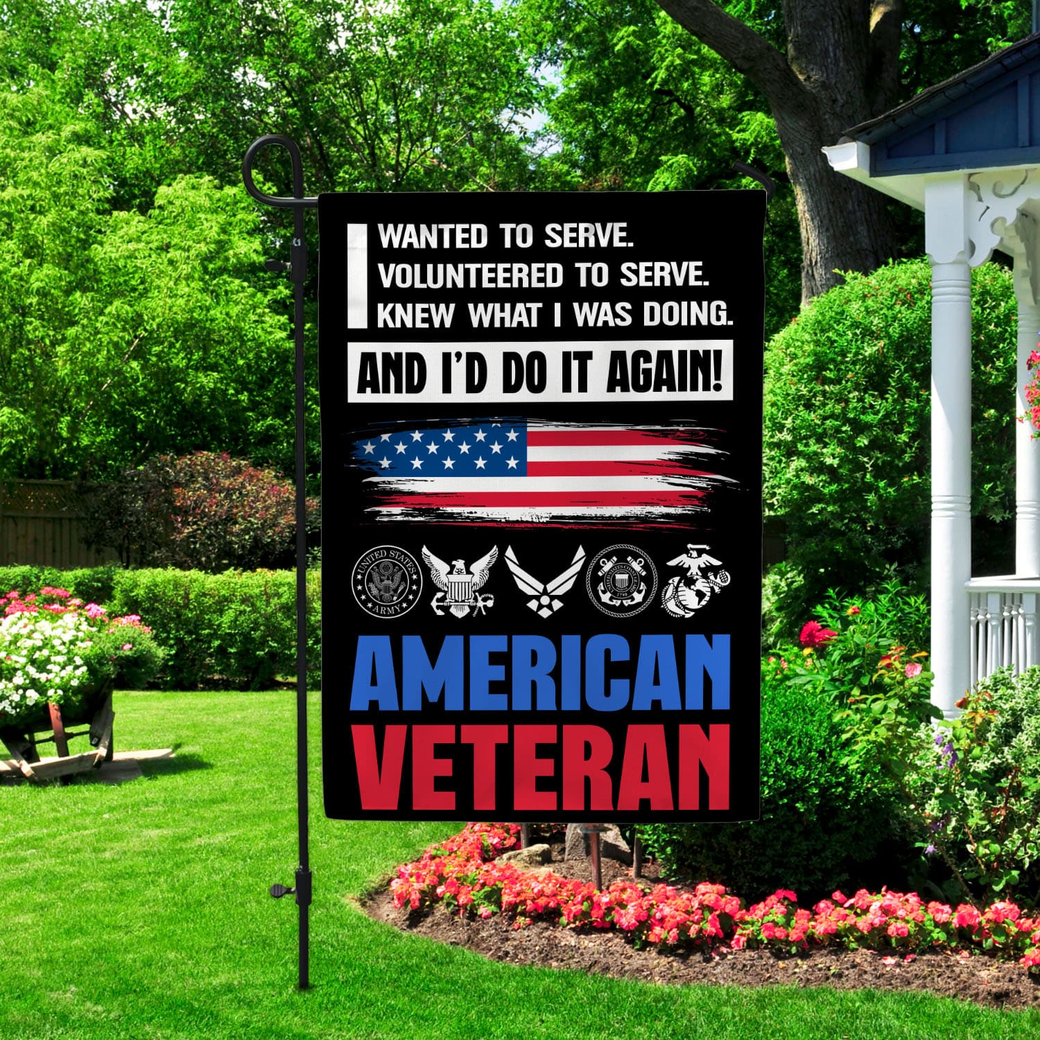 5Th. American Veteran Garden Flag Mockup 2