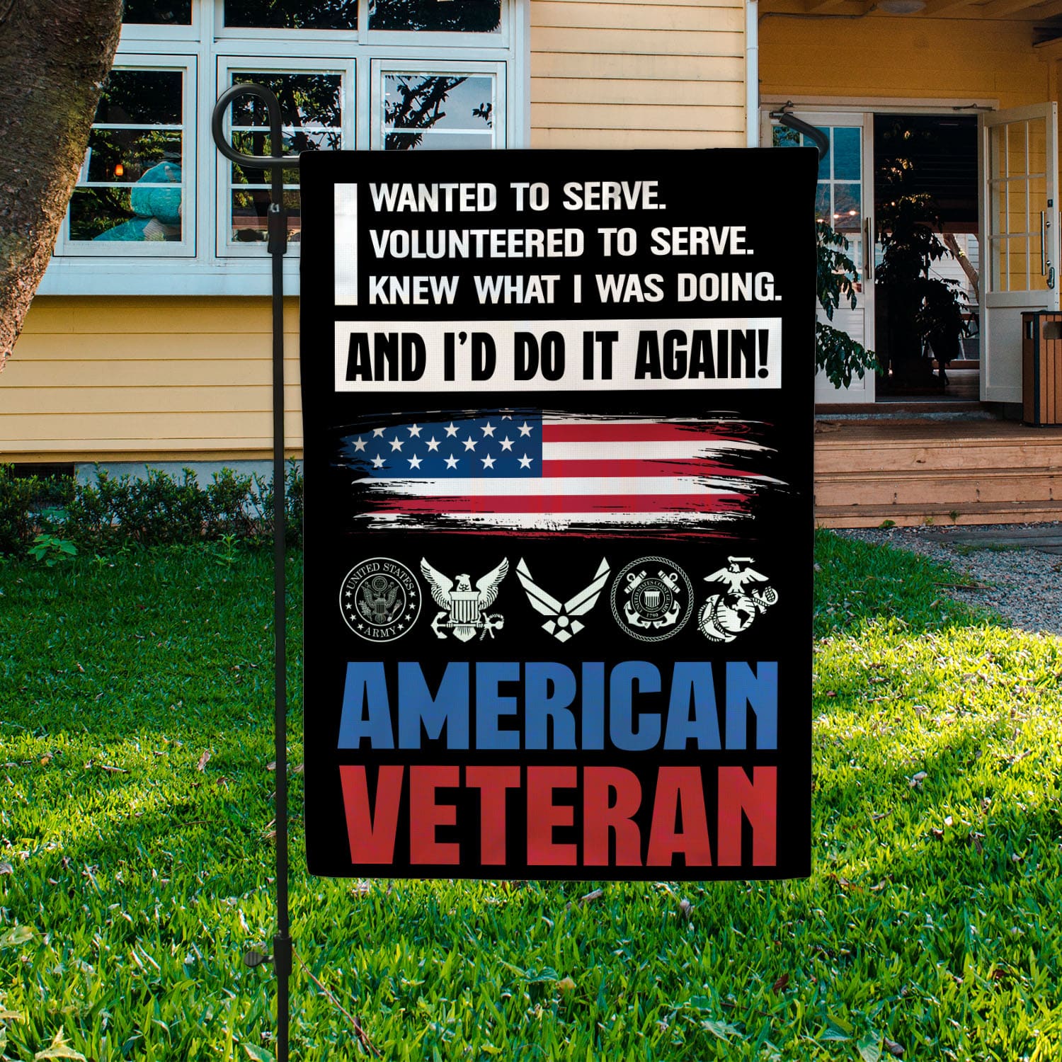 5Th. American Veteran Garden Flag Mockup 3