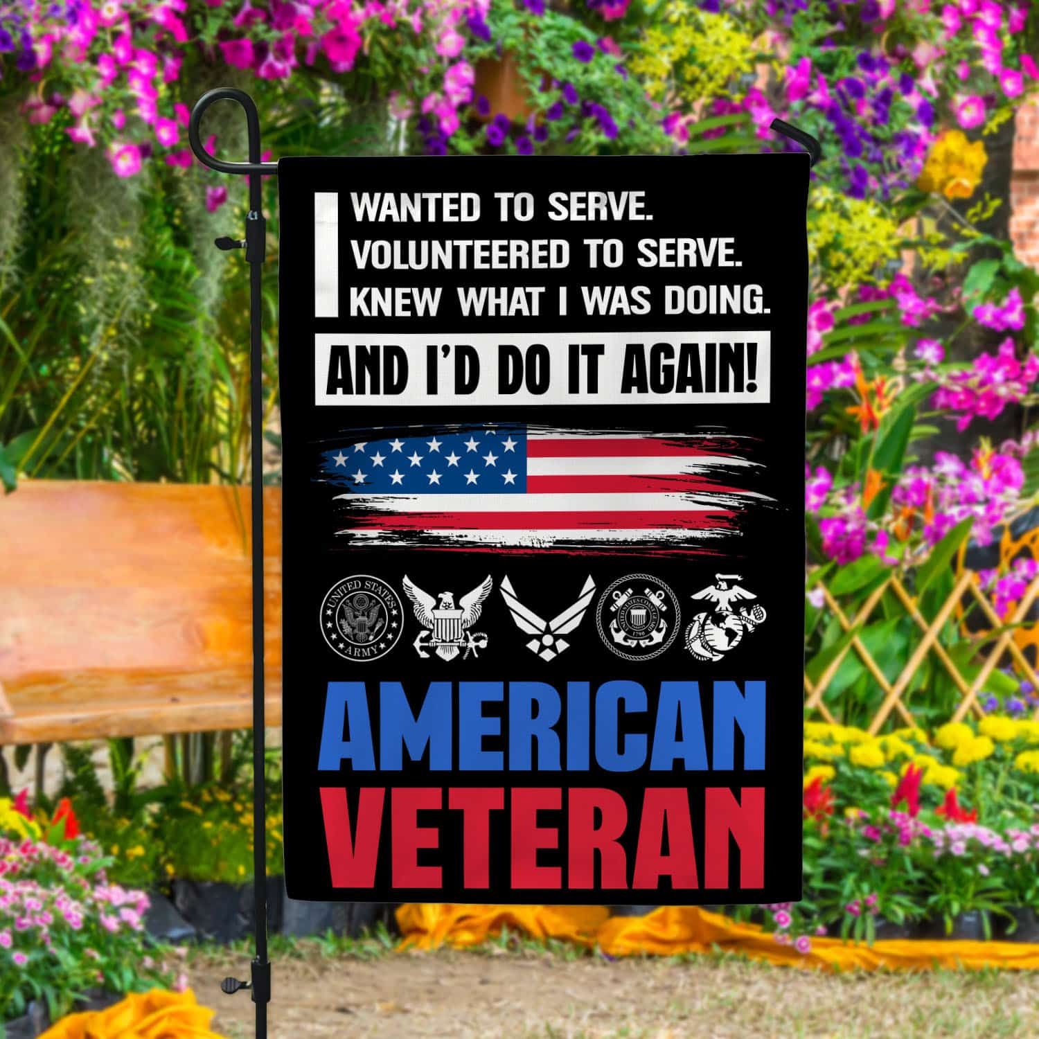 5Th. American Veteran Garden Flag Mockup 4