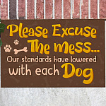 Please Excuse the Mess Our Standard Have Lowered with Each Dog Doormat - Funny Indoor Outdoor Doormat for Dog Owner