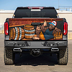 10VT. Bigfoot Drinking Beer Tailgate Tailgate Wrap Mockup 5