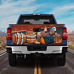 10VT. Bigfoot Drinking Beer Tailgate Tailgate Wrap Mockup 11