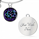 It's Ok If The Only Thing You Do Today Is Breathe Your Life Matters Circle Pendant Necklace