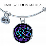 It's Ok If The Only Thing You Do Today Is Breathe Your Life Matters Circle Pendant Necklace