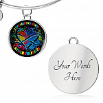 Love Needs No Words Autism Awareness Circle Pendant Necklace
