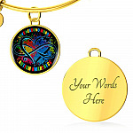 Love Needs No Words Autism Awareness Circle Pendant Necklace
