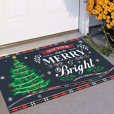 Alternative view of May Your Days Be Merry and Bright Doormat - Outdoor Indoor Doormat - Merry Christmas Doormat