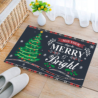 May Your Days Be Merry and Bright Doormat - Outdoor Indoor Doormat - Merry Christmas Doormat