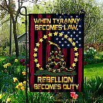 3VT. When Tyranny Becomes Law Flag Garden Flag Mockup 5