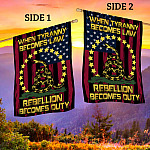 3VT. When Tyranny Becomes Law Flag House Flag Mockup 2 Side