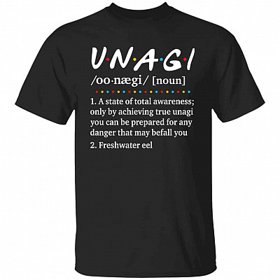 unagi, Black, Unisex T-Shirt