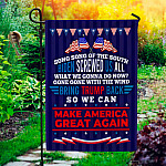 Biden Screwed Us All Bring Trump Back 2024 Garden Flag - PaTriotic House Flag - Wall Flag