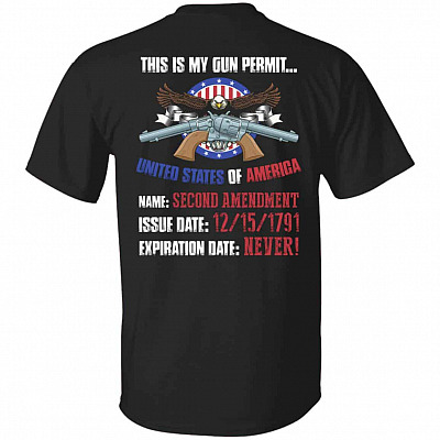 gun, Black, Unisex T-Shirt