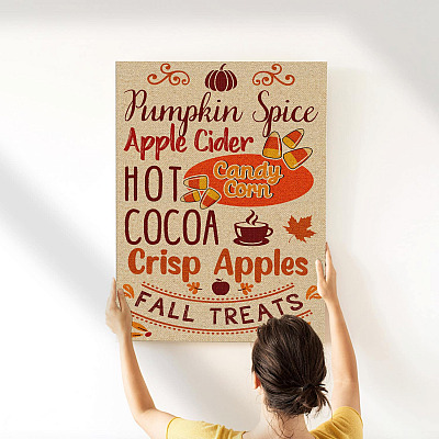Pumpkin Pie Apple Cider Candy Corn Hot Cocoa Crisp Apples Fall Treats Canvas Print - Wall Art - Poster