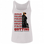 Crawling is Acceptable Falling is, White, Ladies Tank Top