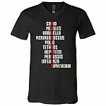 Vaccinated tee, Black, V-Neck T-Shirt