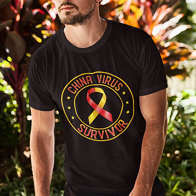 Alternative view of China Virus Survivor T-Shirt
